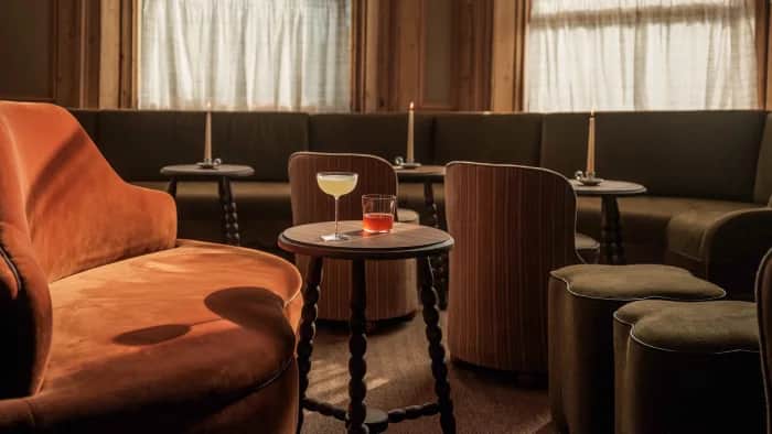 SynSisal® Astoria Bark Rug with Linen Border at The Library - The Hero Maida Vale in London