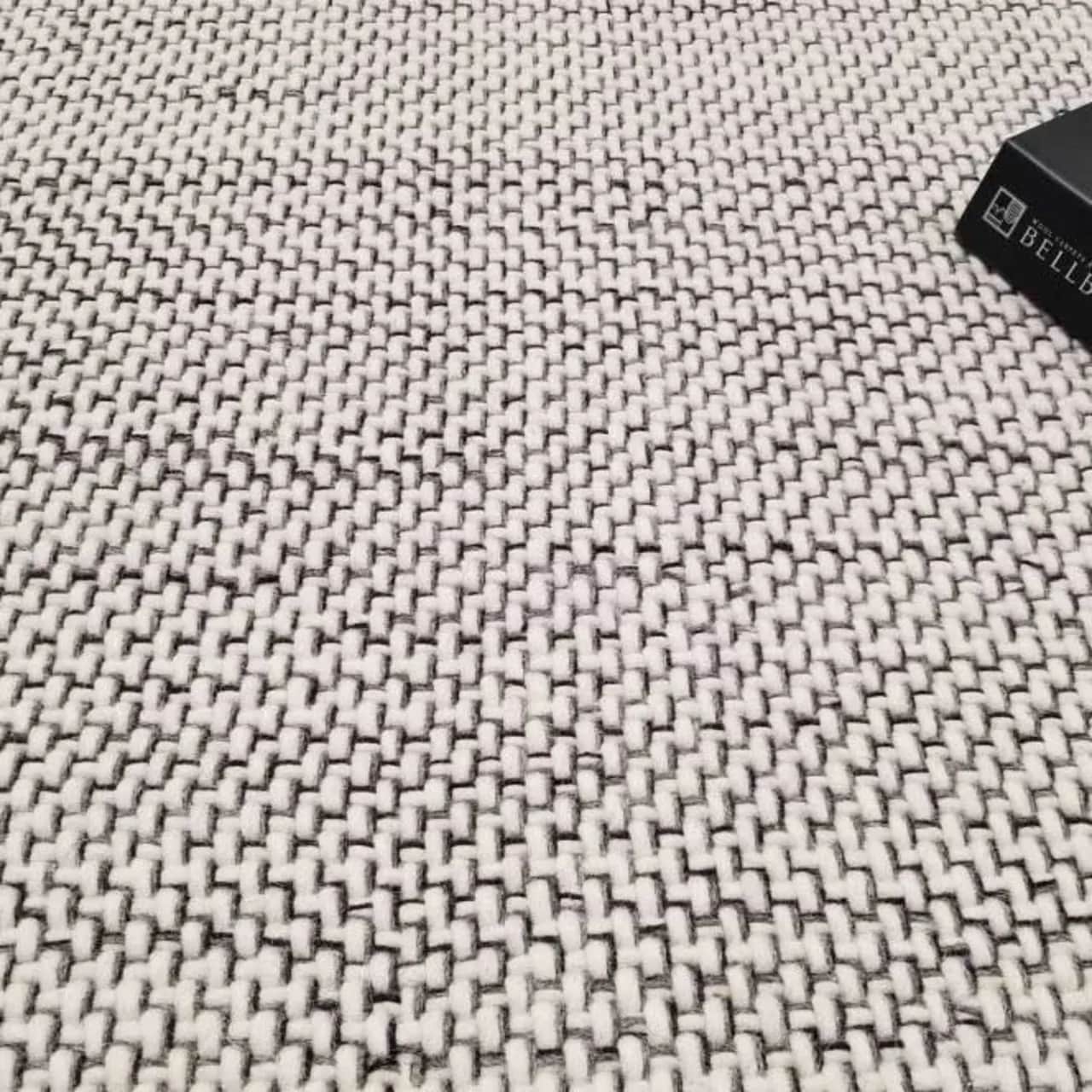 dynamic: felted wool adds texture & colorful yarns enhance the basketweave pattern (color black grey)