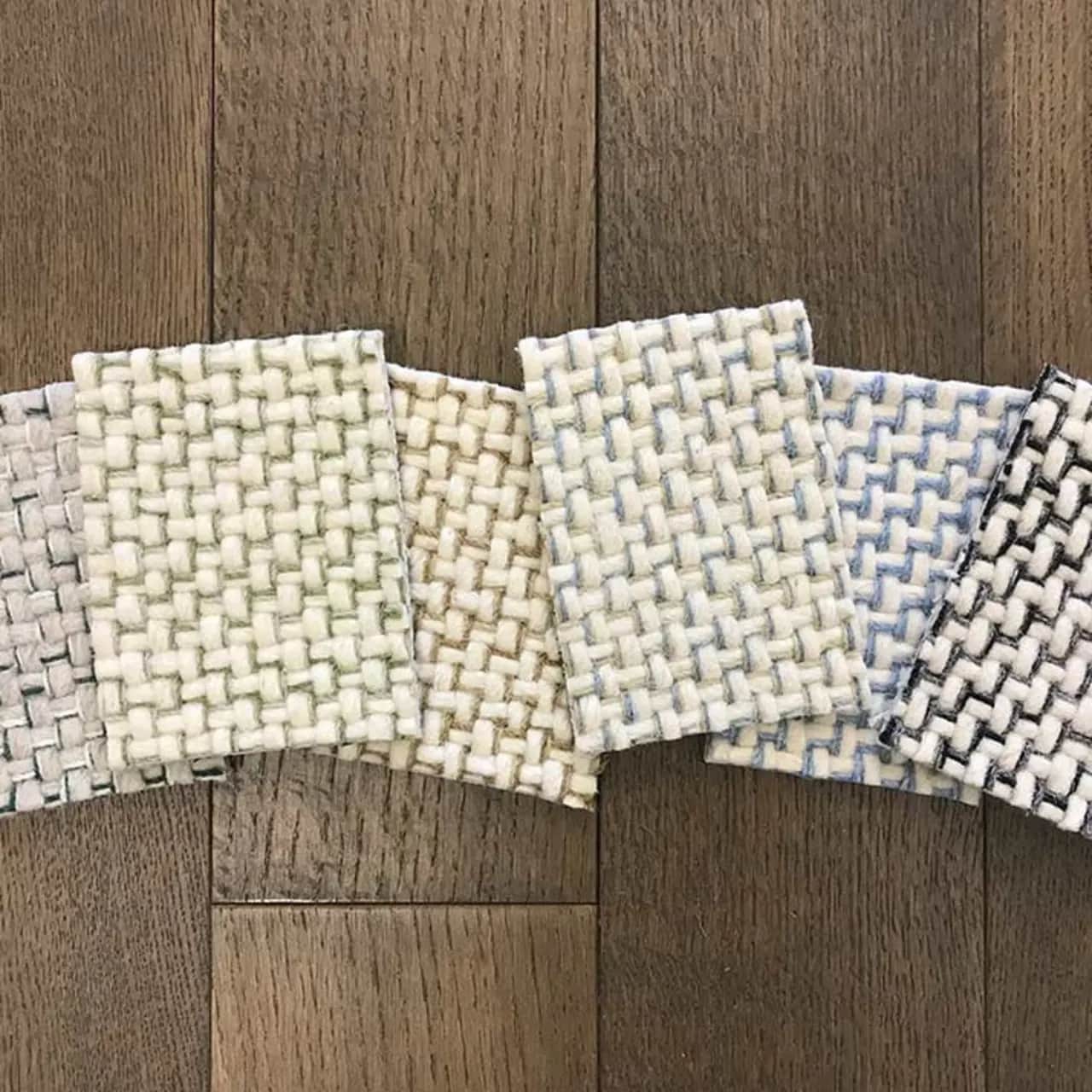 trace's colorful options (from left to right): hunter green-white, olive-mint, bronze-camel, blue-camel, blue-light blue, black-grey