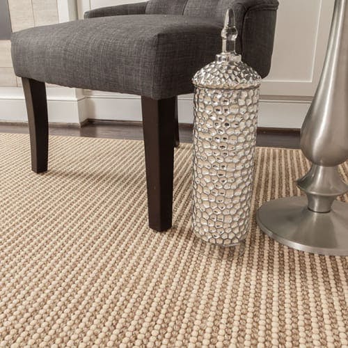 Gillingham Palladium wool-sisal blend rug with serged edge