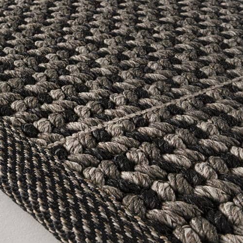 up close: bound edge & braids of patio in color graphite