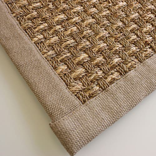 Tropics Seagrass rug with cloth border