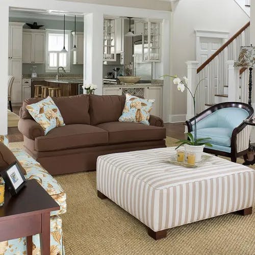 Veracruz sisal rug in a coastal style living room