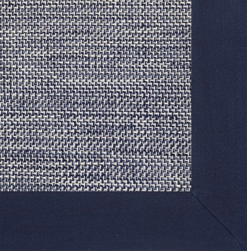 Montlake Blue showing a cotton cloth border and mitered corner