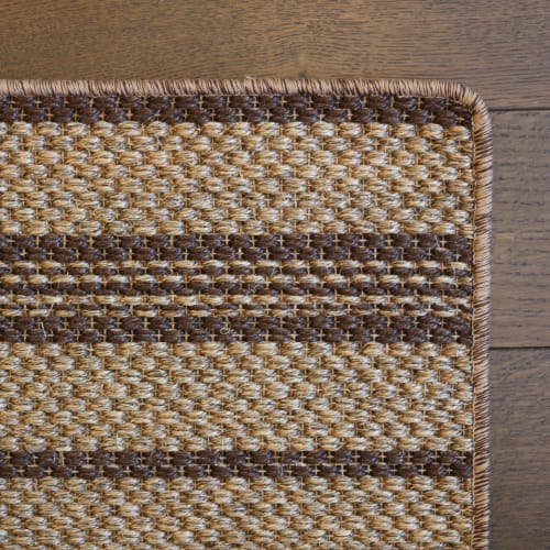 Monaco Bark sisal rug with serged edge