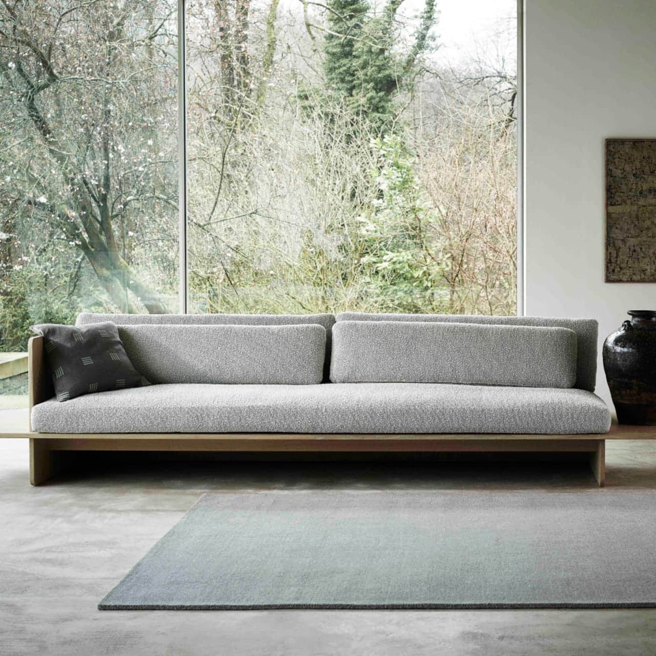 Chennai Dunnock wool rug in living room