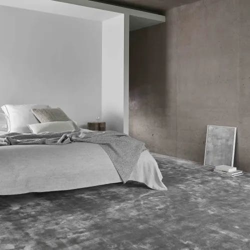 ultimate comfort: simla's plush, thick pile & velvety sheen bring elegance to bedrooms or living rooms (color cloudy grey)