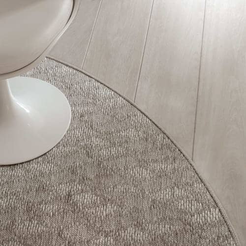 Lux Finish on Circular Bahia Sisal Rug | Turtledove